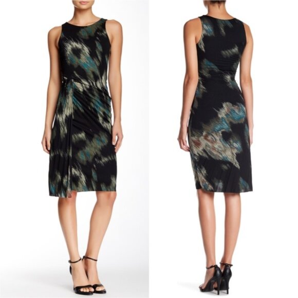 Halston Heritage Dresses & Skirts - Halston Heritage Pleated Faux Wrap Cocktail Dress
